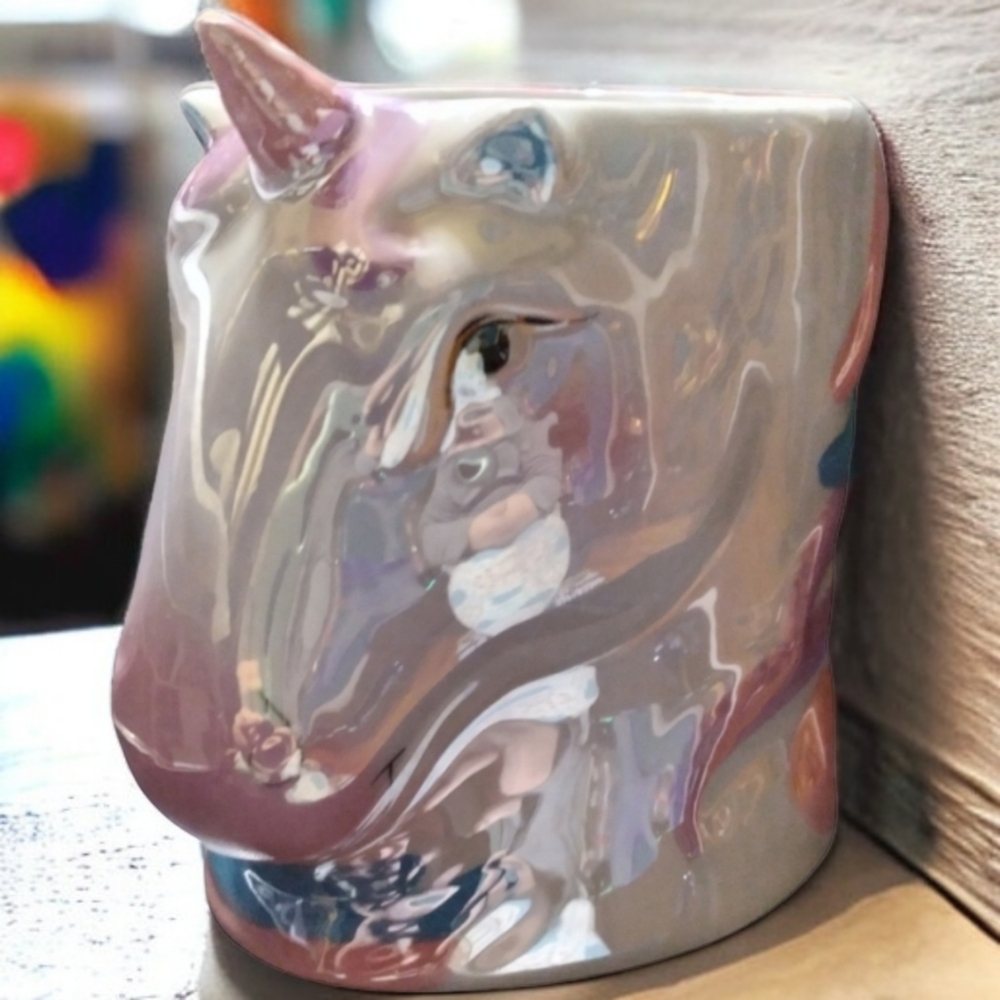 EB LUSTRERED UNICORN Mug 12 oz. Ceramic